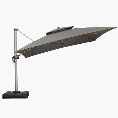 PURPLE LEAF 10/12 ft Square Sunbrella Patio Cantilever Umbrella with Base