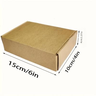 TEMU -pack Small Corrugated Cardboard Mailer Boxes, 6x4 Inch, Paper Shipping Cartons For Business Packaging, Gifts, And Holiday Mailing Image