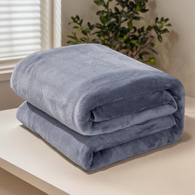 TEMU 1pc Plush Flannel Blanket - , Machine Washable Polyester, For Home, Travel, And Outdoor Use, Ideal For Couch, Bed, And Picnics, Picnic Covering | Blanket | Polyester Fiber, Outdoor Image