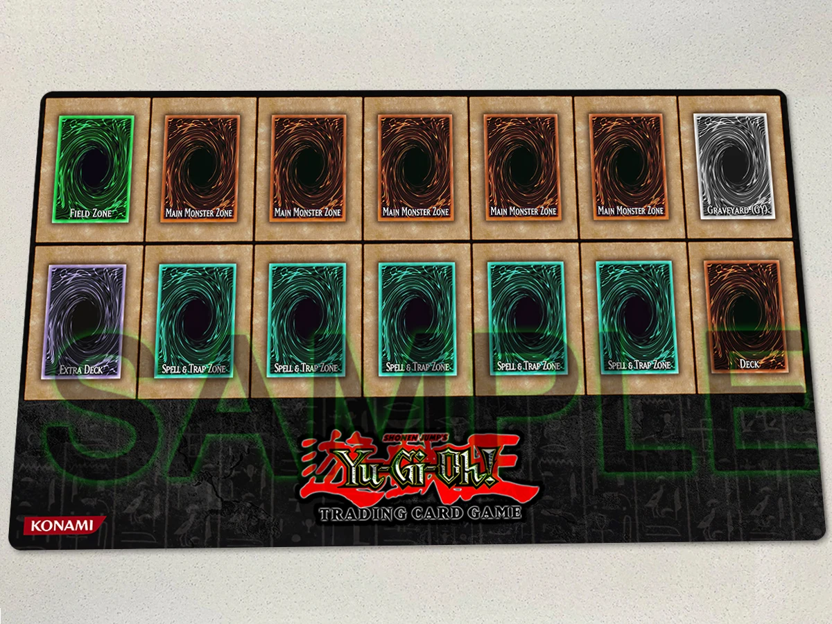 YuGiOh Klassische Spielmatte TCG CCG Matte Brettspiel Duel Pad Trading Card Game Mat Anime Mousepad Gummi Gaming Pad Kostenlose Tasche 60x35cm