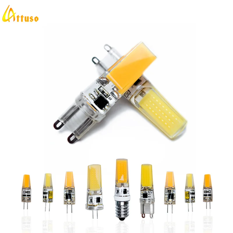LED G4 G9 E14 3W 6W Glühbirne AC/DC 12V 220V Led Lampe Lampada COB scheinwerfer Kronleuchter Ersetzen Halogen Lampen Kalt/Warm Weiß