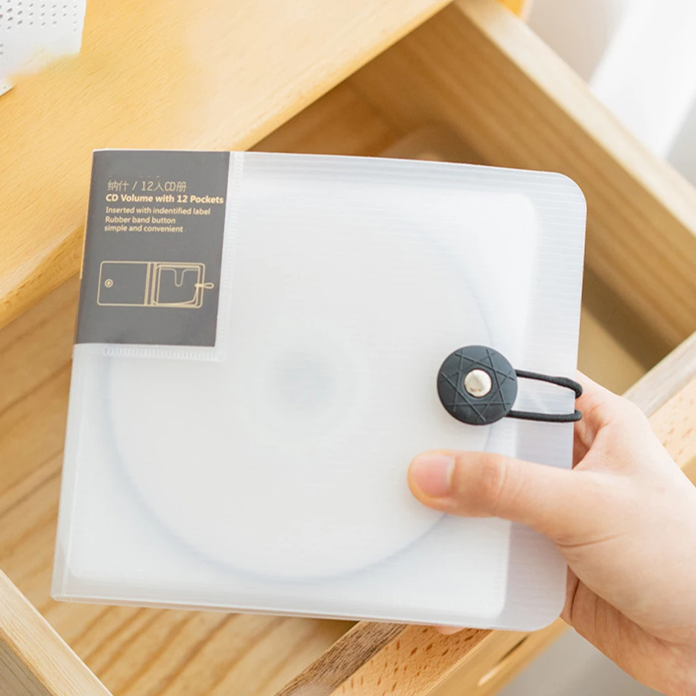 CD DVD Organizer Aufbewahrungsordner CD-Hülle mit 12 Kapazitäten Tragbarer DVD-Disc-Halter Kleines CD-Hülle CD-Aufbewahrungstasche