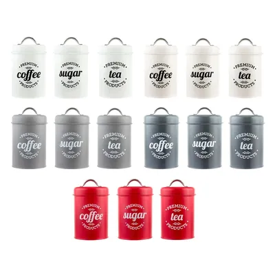 Kitchen Canister Set with Lids Coffee Tea Sugar Canisters Jars Countertop
