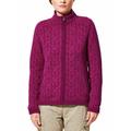 Walbusch Damen Strick Jacke Stern Lila gemustert