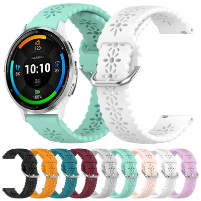 Atmungsaktives Armband für Garmin Forerunner 255 265 745 245 165/Vivoactive 4/Venu 2 3/Active Image