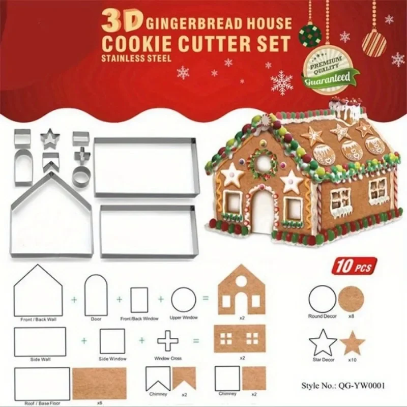 1 Satz Edelstahl Weihnachten Aus stech formen Set Form Lebkuchen Histmas Kuchen Mould use Keks Back zubehör DIY Keks Image