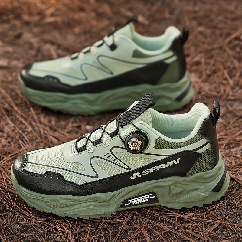 Lässige Sportschuhe für Herren, vier Jahreszeiten, neue rotierende Schnürsenkel, bequeme Outdoor-Laufschuhe, atmungsaktive Turnschuhe mit weicher Sohle Image