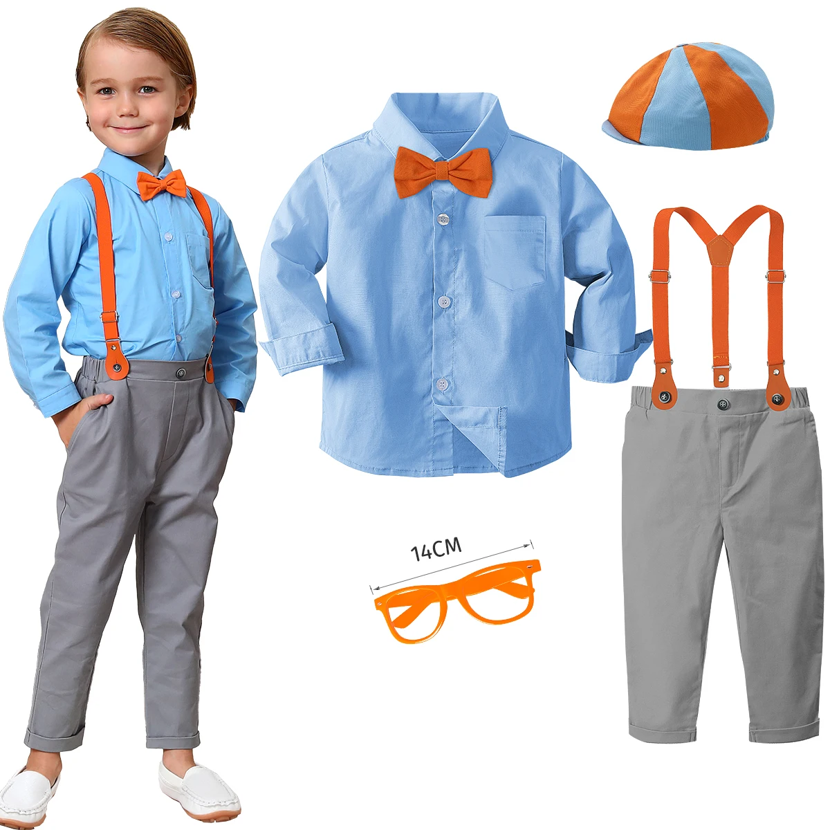 Kleinkind Junge Outfits Baby Halloween Geburtstag Anzüge Kinder Kleidung Hosenträger Kleid Gentleman Fotografie Kleinkind Party Geschenk Set Image