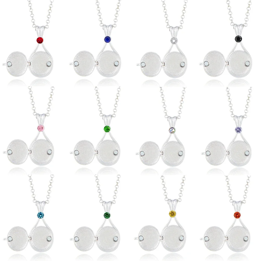 2025 neue H2o-Muschel-Halskette, nur Wasser hinzufügen, Serie Inlay, 12 Farben, Kristall, offene Abdeckung, Anhänger, Medaillon-Halskette, Großhandel Image