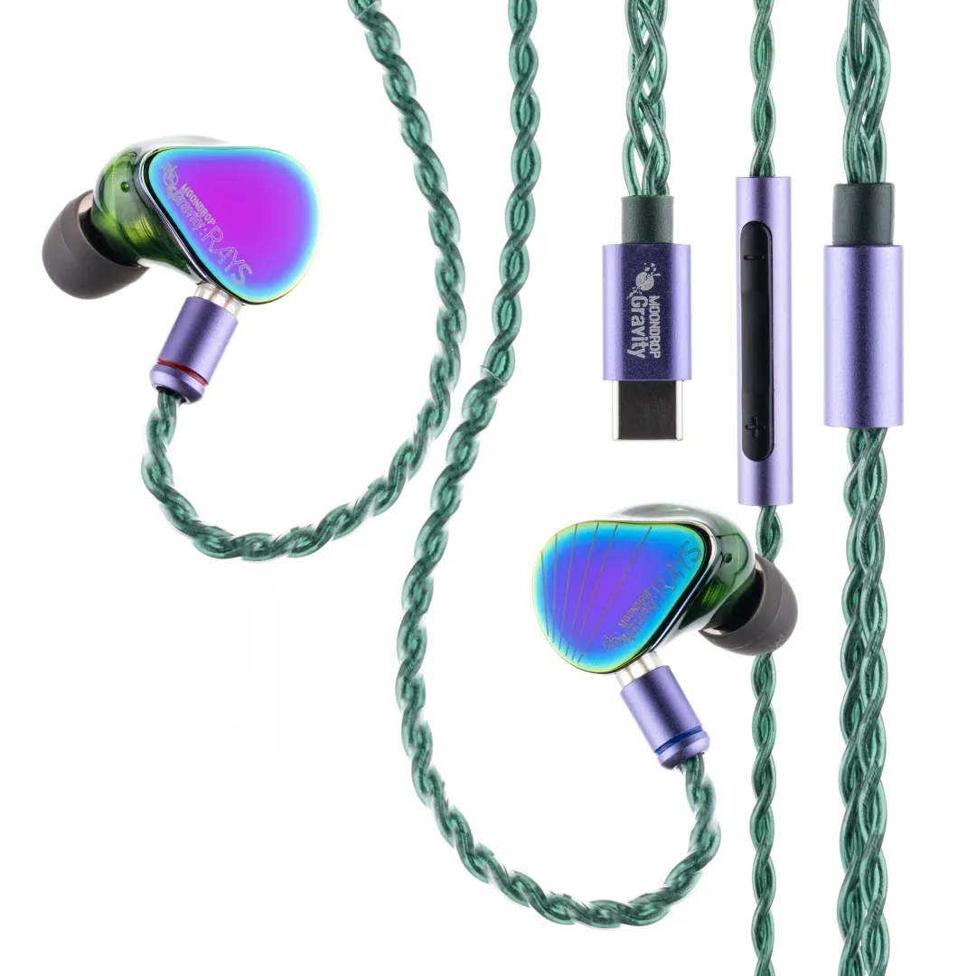 Vorbestellung Moondrop Rays Earphone1DD+1Planar Driver Professioneller Gaming-IEMS-Kopfhörer mit Geräuschunterdrückung und kabelgebundener Kopfhörer Image