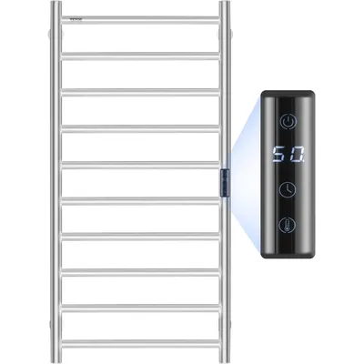 10 Bars Towel Warmer Rack, Wall Mounted Heated Towel Rack for Bathroom, IPX5 Waterpoof Towel Heater