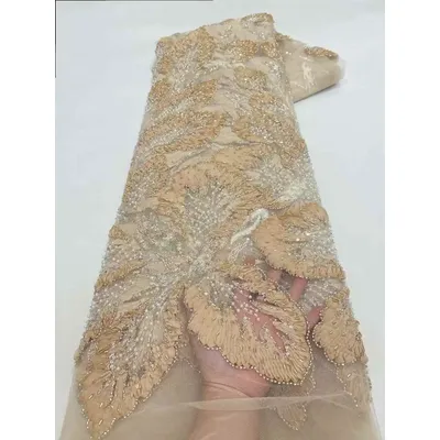 African Sequins French Tulle Lace Fabric 2025 High Quality Embroidered Bridal Lace 5 Yards Luxury
