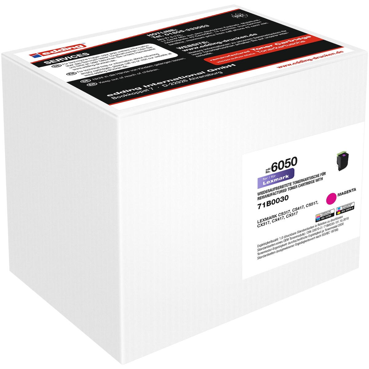 Toner 18-6050 wie Lexmark 71B0030/71B20M0 magenta Image