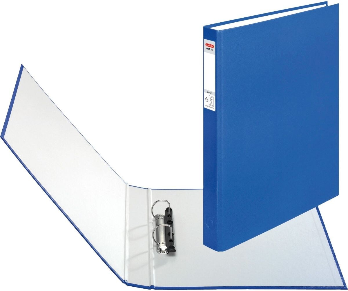 herlitz Ringbuch protect 2 Ringe 25mm A4 blau maX.file Image