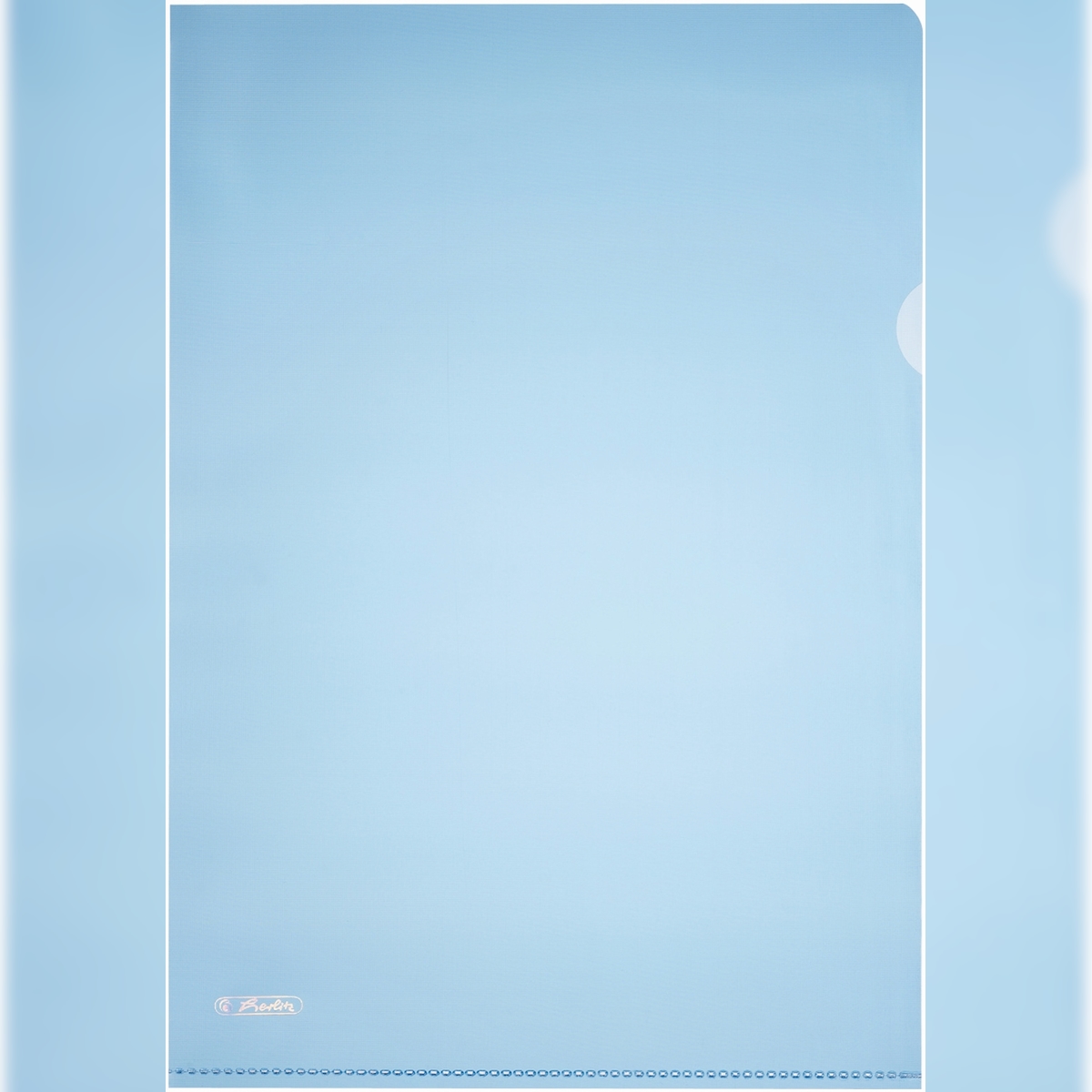 herlitz Aktenhülle Pyramide A4 110my PP glänzend VE=10 Stück blau Image