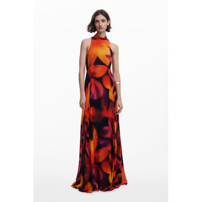 Long halter floral dress