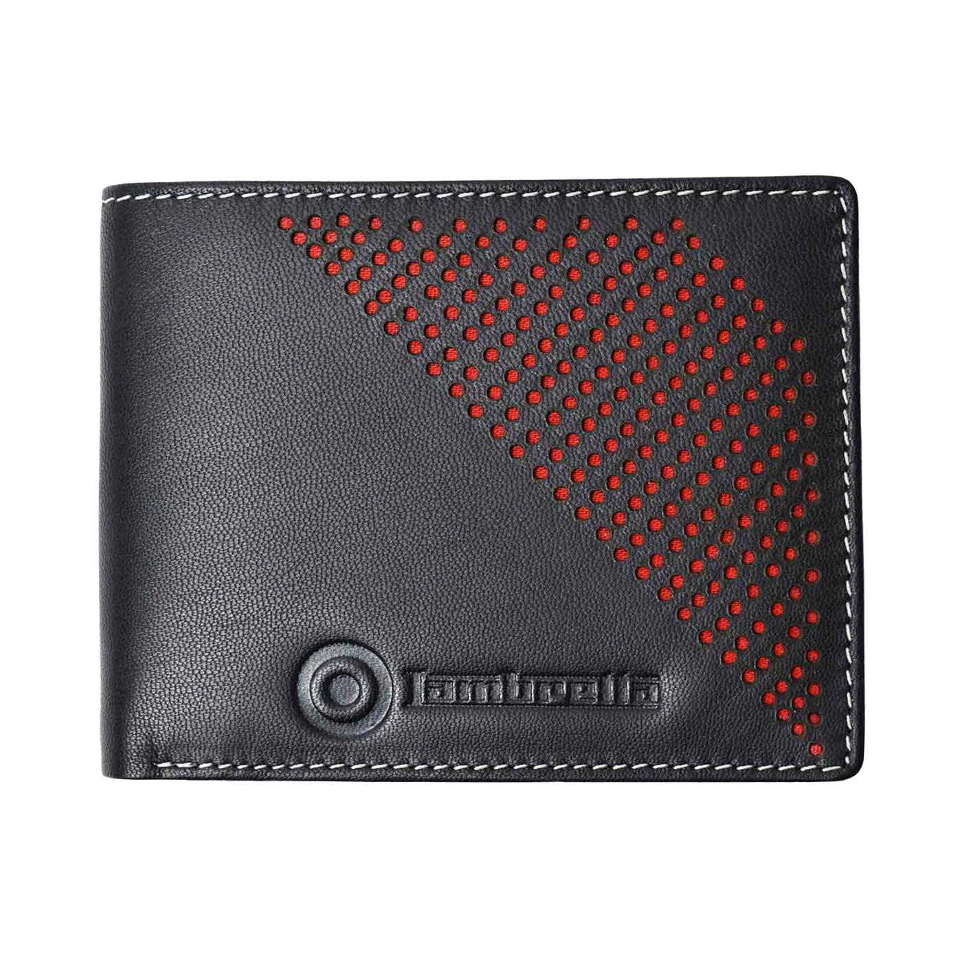 Lambretta Unisex Punched Leather Wallet (black) - One Size | Lambretta Sale | Discount Designer Brands