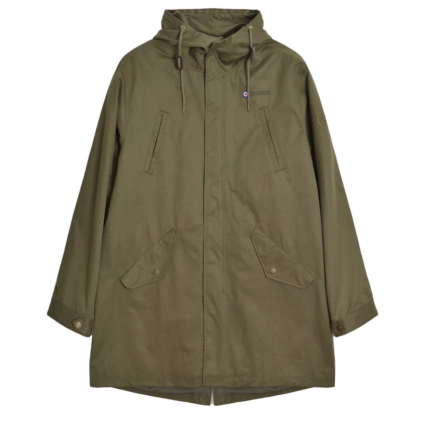 Lambretta Mens Shower Resistant Parka (khaki Green) - Size Large | Lambretta Sale | Discount Designer Brands