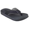 Zehentrenner SKECHERS "TANTRIC-COPANO", Herren, Gr. 47,5, schwarz, Lederimitat, casual, Schuhe, Sommerschuh, Schlappen, Poolslides, Badeschuh, mit Luxe Foam
