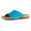 Pantolette GABOR, Damen, Gr. 44, blau (royalblau), Ziegenveloursleder, unifarben, casual, Schuhe, Keilabsatz, Sommerschuh mit Best Fitting-Ausstattung