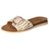 Pantolette MUSTANG SHOES, Damen, Gr. 40, beige pastellfarben, Synthetik, Flechtoptik, modisch, Schuhe, Flats, Sommerschuh, Sandale in Flechtoptik