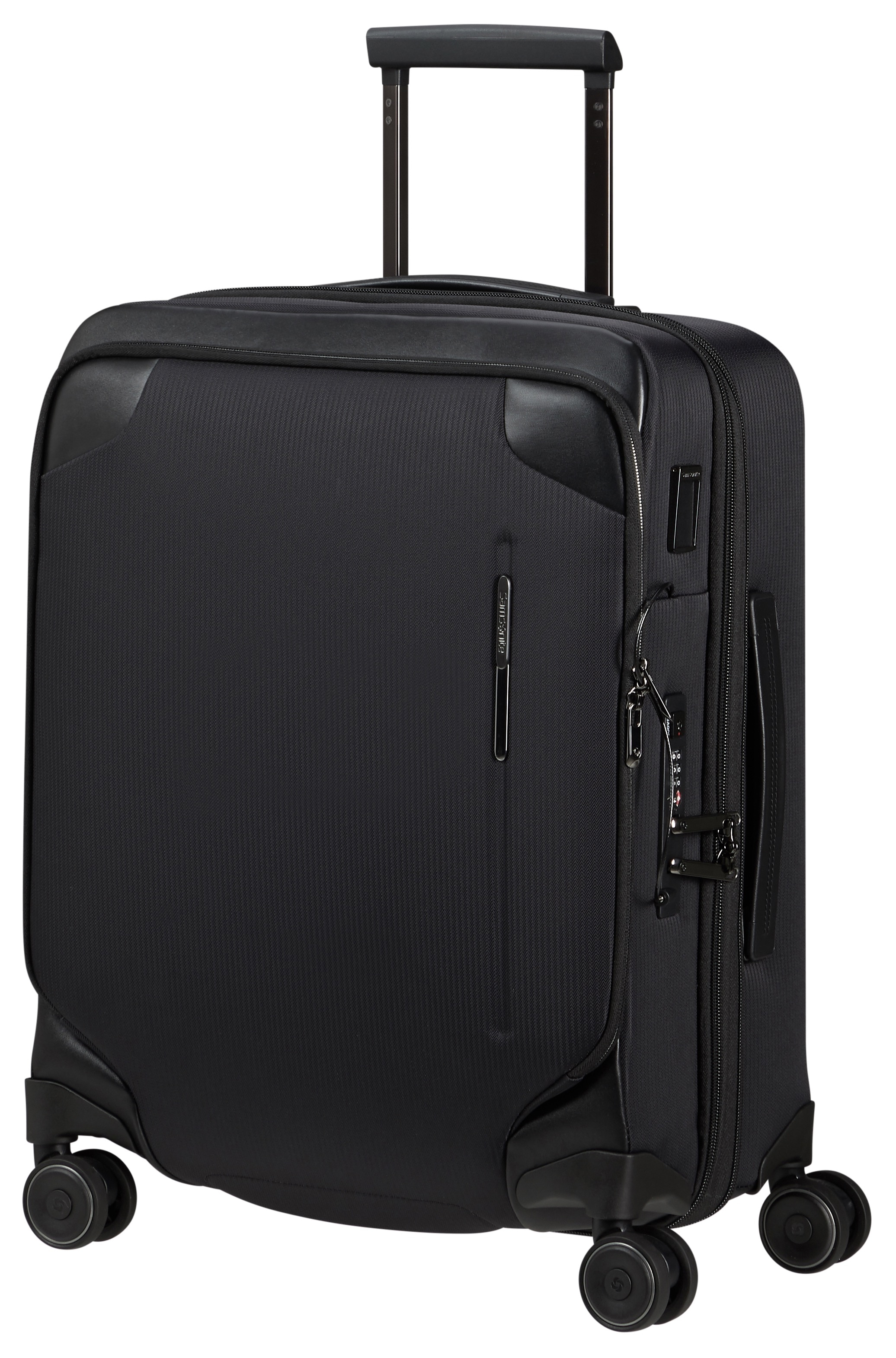 Weichgepäck-Trolley SAMSONITE "SPLENDIX, verschiedene Größen", Gr. B/H/T: 40 x 55 x 23 42, schwarz, Nylon, unifarben, Koffer, Reisegepäck Koffer groß TSA Schloss Volumenerweiterung Image