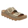Pantolette ROHDE "FOGGIA", Damen, Gr. 36, grün (khaki), Nubukleder, klassisch, Schuhe, Sommerschuh, Hausschuh, Strandschuh, Schlappen mit Softfußbett