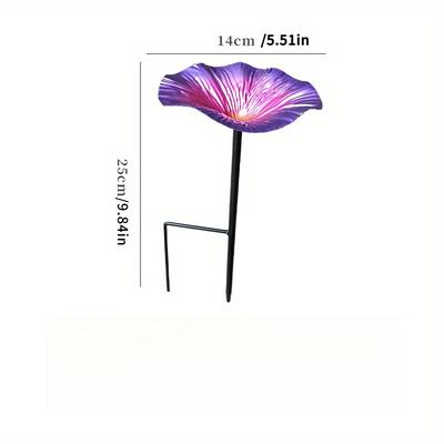 TEMU Colorful Metal Bird And Bee Feeder With Flower-shaped Top - Outdoor Garden Stake For Attracting Small Animals, For Use, Bird Watching And Image