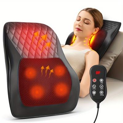 TEMU Electric Massage Pillow For Neck 3d Kneading Heat Massager Pillow For Head Back Kness For Full Body Thanksgiving Day Gifts