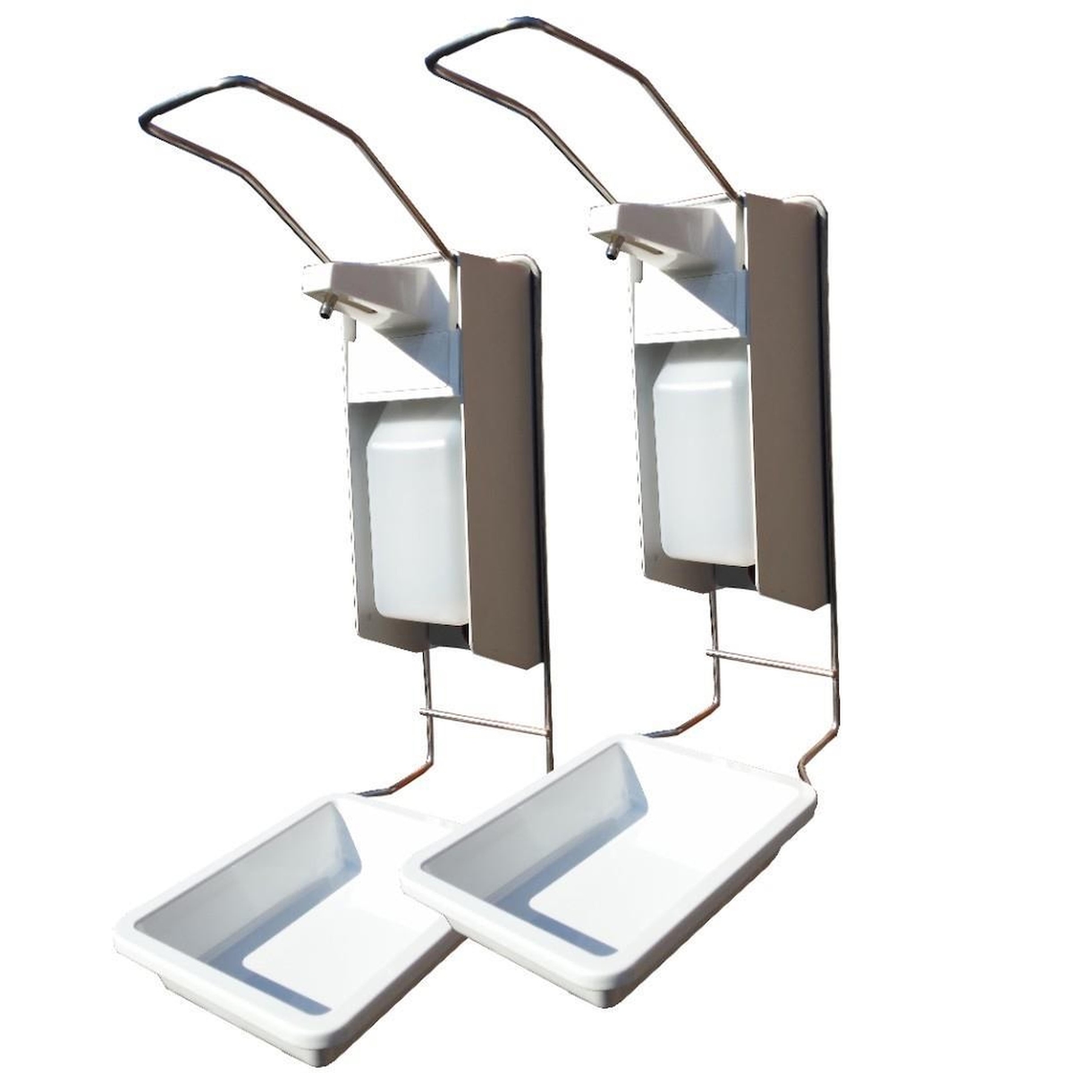 BodyProducts 2 Desinfektionsspender Alu 1000 ml Euronorm - LH Abtropfschale - Edelstahlpumpe Image