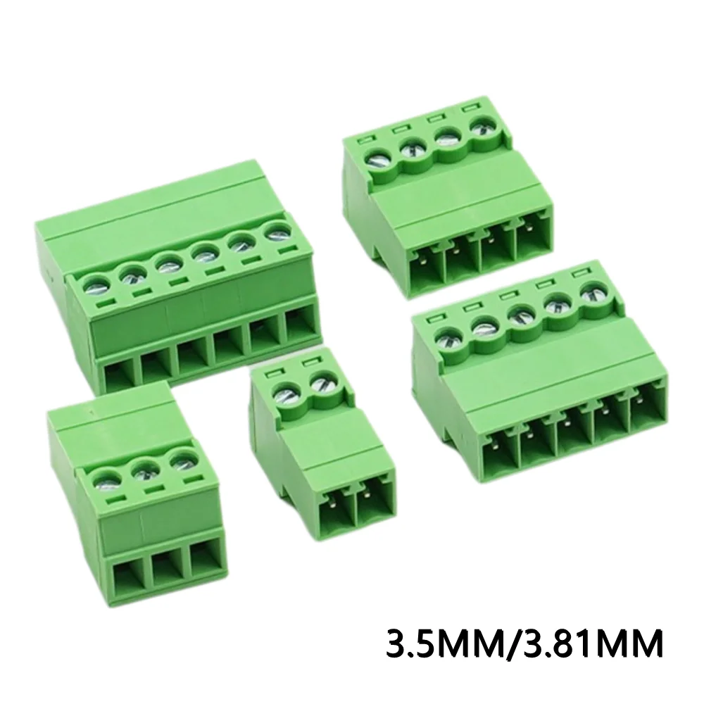 10PCS 15EDGKP 3,81mm/3,5mm Schweißen Kostenloser Antenne Docking Plug-in Terminal Block Buchse 2P 3P 4P-12P 3,5/3,81 Pitch Image