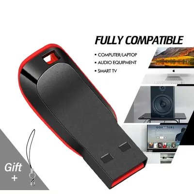 Hochleistungsgeschwindigkeits-USB-Flash-Laufwerke 2.0 128 GB 64 GB Schwarz Kostenloser Image