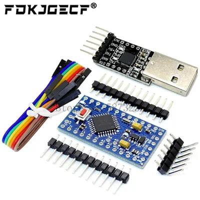 1pcs 6pin cp2102 usb 2,0 bis ttl uart modul 1pcs pro mini modul atmega328 5v 16m für arduino Image