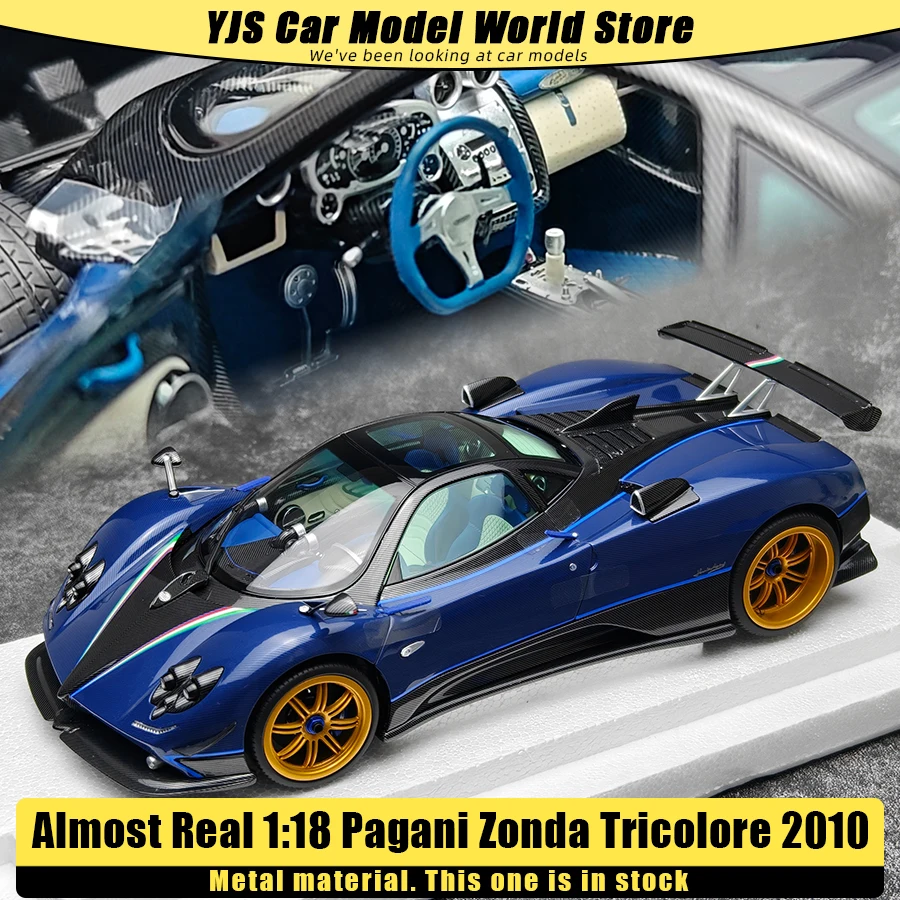 Fast echtes Druckgussmodell 1:18 Pagani Zonda Tricolore – Automodell aus dem Jahr 2010, Legierungssammlung, Geschenk für Freunde und Familie Image