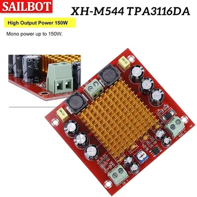 TPA3116DA DC 12V 24V 150W TPA3116D2 Mono Kanal Digital Power Verstärker Amp Board Mit Vorverstärker Image
