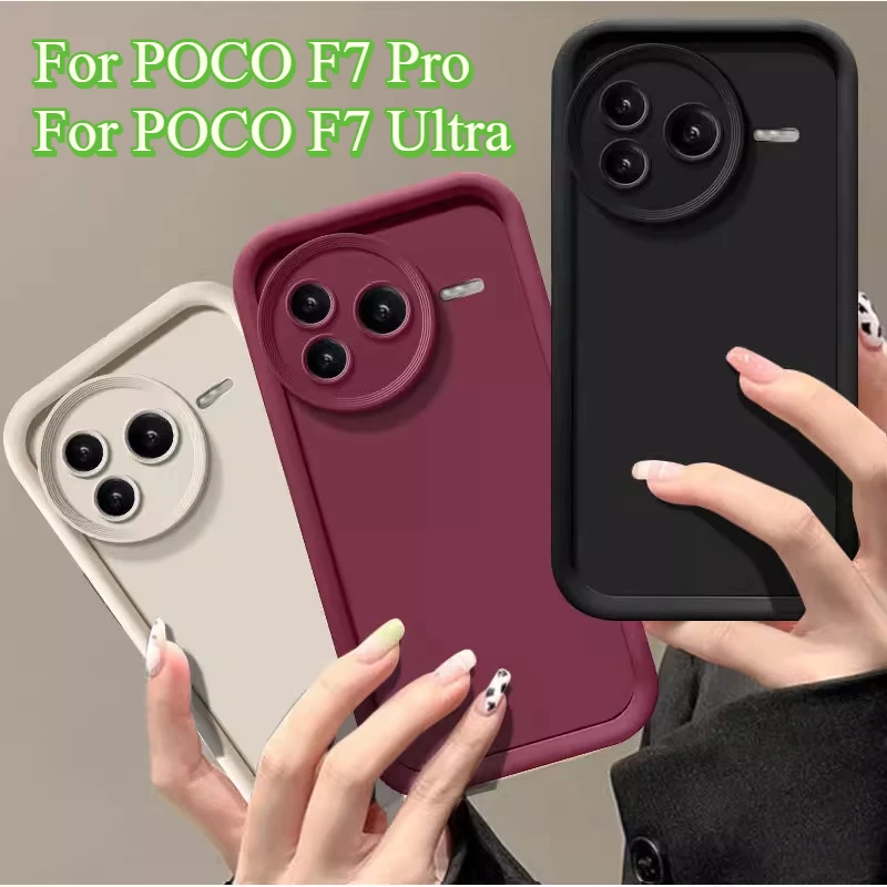 Kamera Objektiv Schutz TPU Schwarz Fall Für POCO F7 Ultra Weiche Silikon Stoßfest Telefon Abdeckung Für Xiaomi POCO F7 Pro F7Ultra