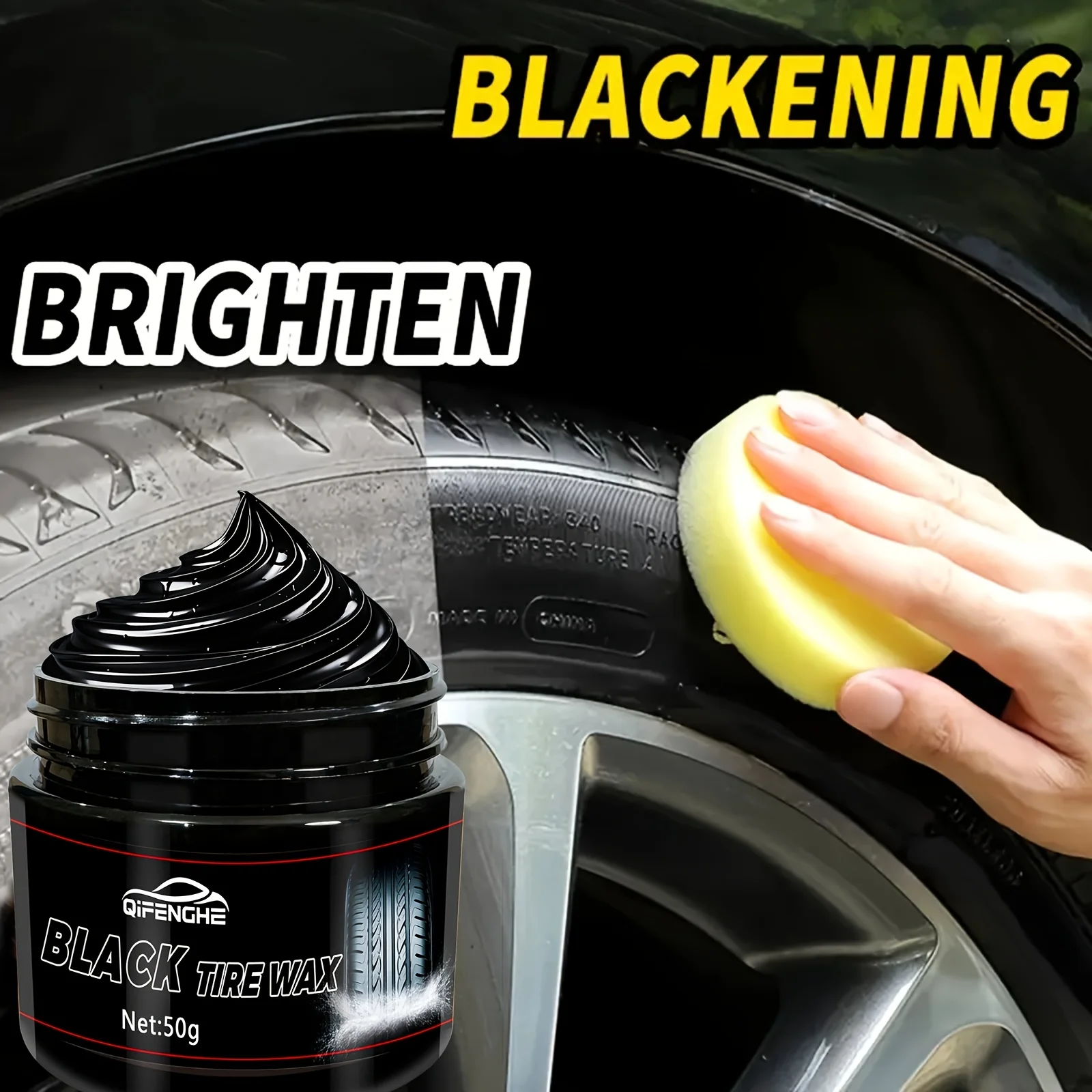 QIFENGHE Tire Shine Plastic Enhancer Crystal Clear Car Plastic Restorer – Auto Interior & Panel Renewal Wax Coating Agent Car Wax Image