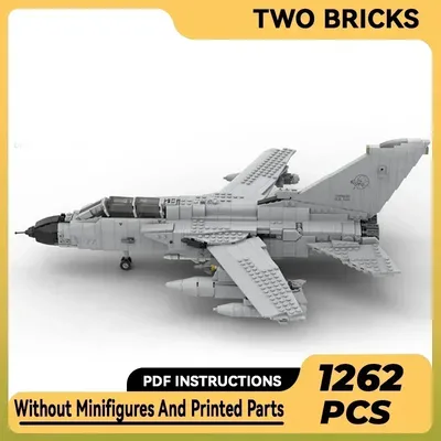 Militär Modell Moc Bausteine Panavia Tornado ECR Kämpfer Technologie Modulare Blöcke Geschenke Image