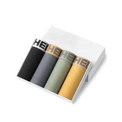 Herren unterwäsche 4er-Set Standard, stilvolle und bequeme Boxer unterwäsche, atmungsaktive Standard-Herren shorts für Herren Image