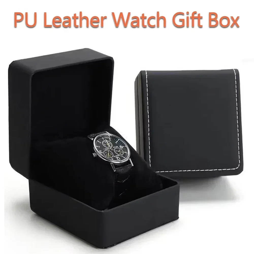 Uhr Lagerung Box PU Einzelne Uhr Vitrine Armbanduhr Uhr Halter Reise Schmuck Uhr Organizer Für Männer Geschenk