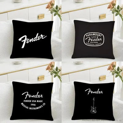 F-Fender Musikinstrument Gitarre Kissenbezug Fashion Square Kissenbezug Schlafzimmer Sofa Zimmer Ins Dekoration Freizeit Image