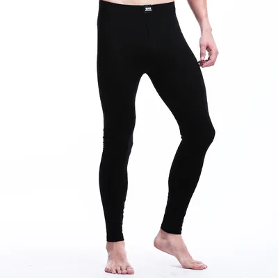 O Element Long Johns Herren dünn Modal Single Slim Fit bequeme Herbst- und Winter-Leggings Fleecehose Jugend-Thermohose Image