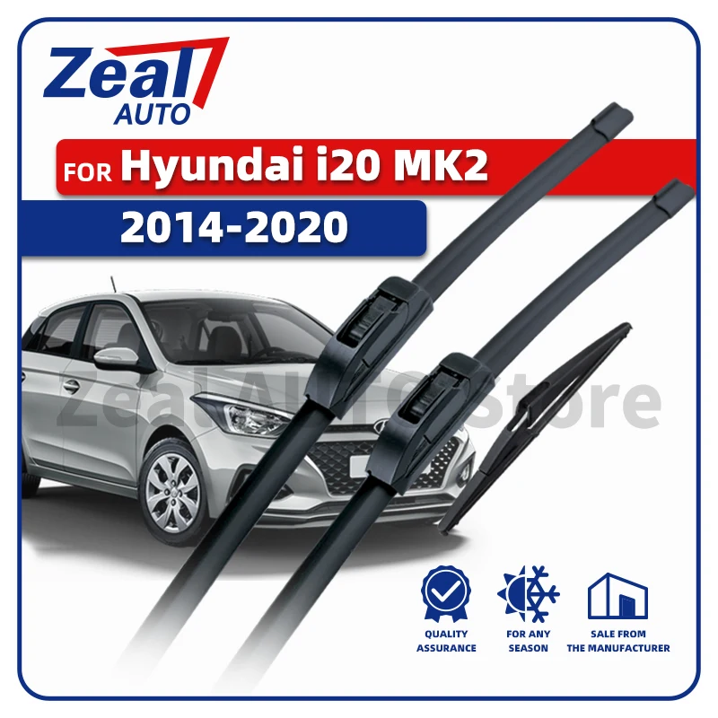 LHD Vorne Hinten Wischer Klingen Für Hyundai I20 MK2 GB IB 2014-2020 2015 2016 2017 2018 2019 Windschutzscheibe 24 "16" 12 "Bürste Zubehör Image