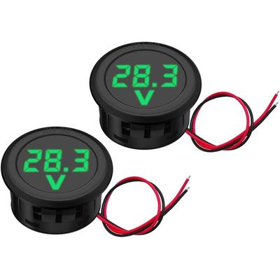 Ersandy - 2 Stück 5 V-100 v Auto-DC-Digital-LED-Voltmeter-Anzeige, wasserdichte Image