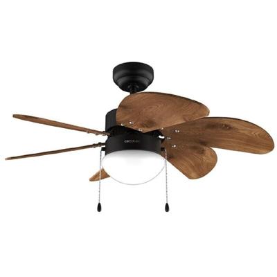 Cecotec - Deckenventilator mit Beleuchtung EnergySilence Aero 365 Black&Wood Image