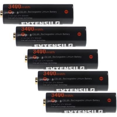 Akkus aa Mignon, 5 Stück für diverse Geräte - Wiederaufladbare Batterien, 920 mAh, 3,7 v, Li-Ion Image