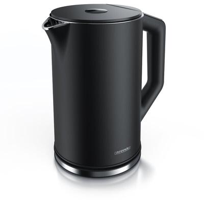 Wasserkocher, 1,5 Liter, 40-100 Grad Temperaturwahl, LED-Display, hochwetiger Edelstahl, Schwarz Image