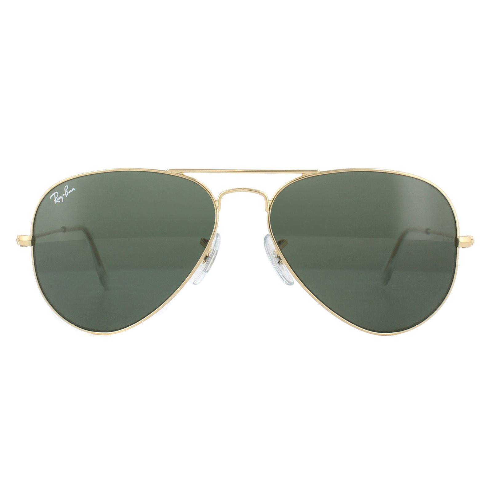 Ray-Ban Lunettes De Soleil Aviator 3025 W3234 Vert Or Image