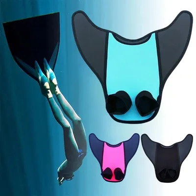 Pro Mermaid Monofin Kids Diving Gloves Swim Training Fins Adult Snorkeling Adjustable Strap Water
