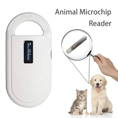Pet Microchip Scanner Handheld Animal Chip Reader Portable RFID Reader Supports for ISO 11784/11785